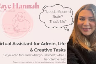 be your reliable virtual assistant for admin planning and personal tasks