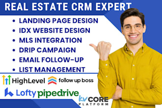 setup gohighlevel follow up boss kvcore real estate idx website lofty bitrix24