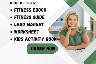 create a fitness ebook, guide, lead magnet, and kids activity book
