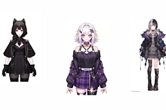draw and rig live 2d vtuber model, vtuber studio commission 3dvtuber live 2d rig