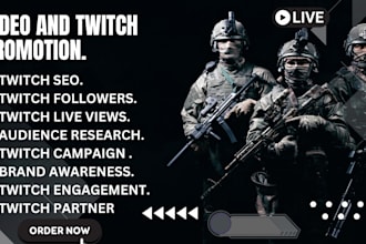 twitch promotion to bring twitch viewers to get twitch affiliate and partner
