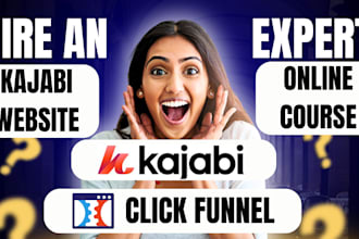 design sales funnel pages in clickfunnels, kajabi website expert