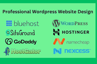 build wordpress website on bluehost hostinger namecheap siteground godaddy ionos