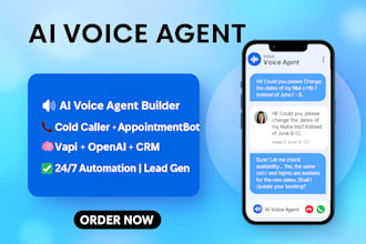 build custom ai voice agent, cold caller, crm integration, vapi ai, eleven labs