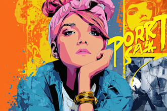 create unique street pop art artwork based in your pic