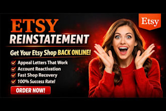 etsy reinstatement expert for etsy appeal letter and shop reactivation