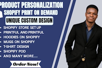 set up shopify store teeinblue product personalize shopify store design