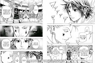 draw anime manga comic page manga panel storyboard webtoon manga comic book art