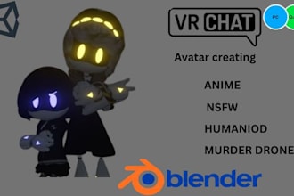 make you a custom vrchat avatar or vtuber avatar for pcquest