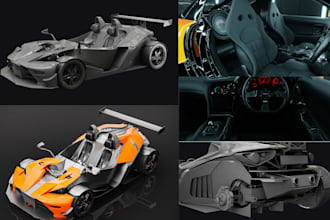 design 3d car modeling 3d vehicle rendering 3d interior exterior for printing