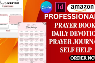 edit, format journal, christian book, prayer book daily devotional on amazon KDP