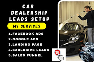 generate car dealership leads car sales car rental website landing page