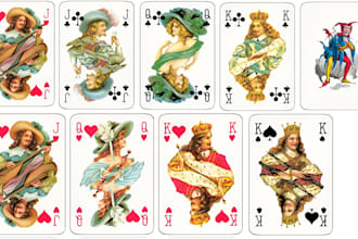 create a custom card game, tcg design, card illustrations playmat art board game