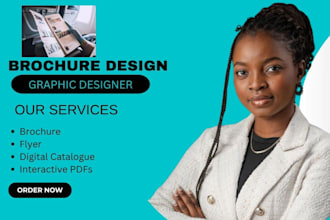 design digital brochure product catalog create business card pamphlet ad flyer