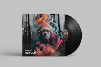 create abstract album cover art for you
