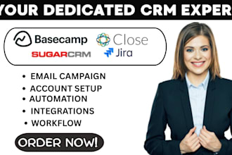 setup copper nimble crm close io socro crm sugar crm jira basecamp automation