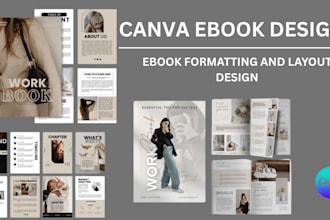 design canva ebook and workbook canva ebook formatting,canva template design