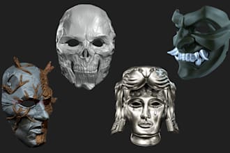 sculpt custom 3d mask 3d helmet oni mask futuristic mask 3d cosplay for printing