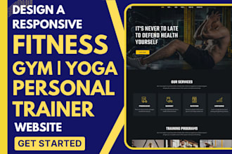 build a health and fitness website gym workout website personal trainer website