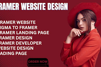 design responsive stunning  framer websites and landing pages