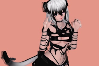 vr chat avatar anime vrchat avatar vrc character  furry nsfw avatar toggle vroid