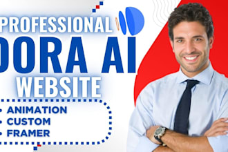 design dora 3d website design landing page 3d animation framer