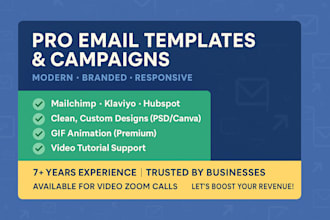 do design professional mailchimp email template newsletter