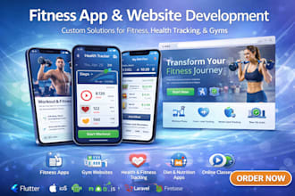 develop fitness app, gym, health tracking, and fitness apps and websites
