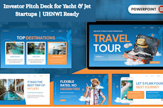 design a luxury yacht or private jet investor ready for fundraising