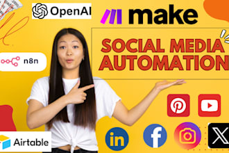 automate youtube social media ai video with n8n and make com