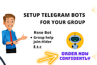create group and setup a professional telegram bot for your group