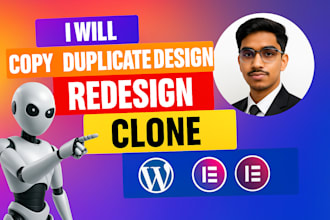 copy duplicate design redesign clone wordpress ecommerce website elementor pro