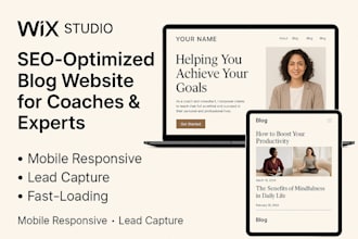 design a wix studio SEO blog website for coaches, consultants and experts