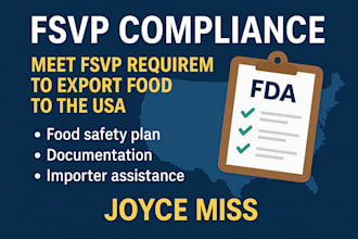 help you meet fsvp requirements to export food to the USA