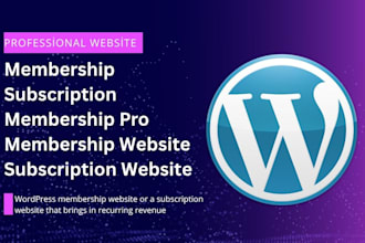 build wordpress paid membership website subscription website membership