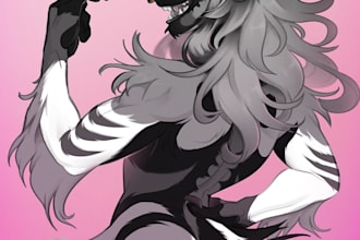 draw furry character reference sheet, furry anthro nfsw oc, fursona art, fursuit