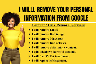 remove personal information, leaked content, bad image, news from google