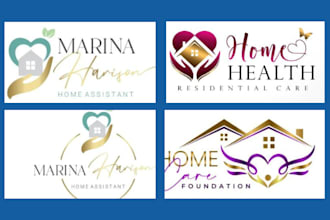 design homecare  homecare medical healthcare nursing home care logo