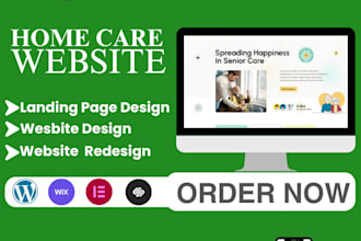 design home care medical healthcare elderly care assisted living website