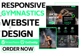 build responsive yoga piloxing website gymnastics website dancing studio website