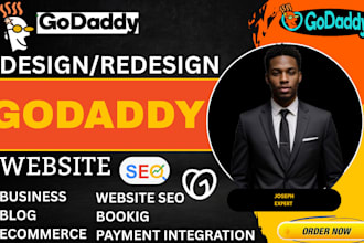 build godaddy website design, godaddy redesign, develop godaddy website design
