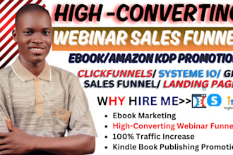 do amazon kdb promotion ebook webinar sales funnel in clickfunnel systeme io ghl