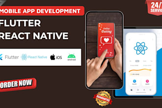 custom mobile apps for food delivery, dating, taxi booking using react native