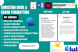design, format christian ebook daily devotion prayer book journal on amazon kdp