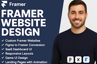 design framer website ui ux figma to framer saas dashboard UI  UX landing page