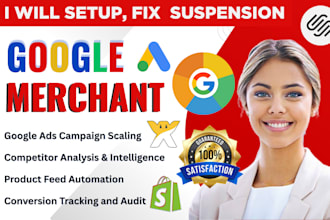 setup, fix google merchant center suspension, misrepresentation gmc shopping ads