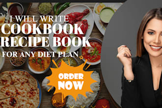 write and format your recipe book, cook book, food ebook, or food articles