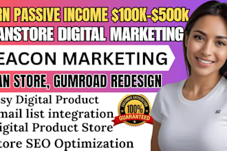 do stan store design, beacon ai, payhip, gumroad, pensight stan store marketing