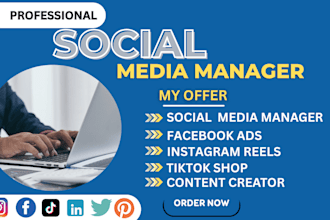 instagram reelsfacebook ads tiktok shop social media manager content creator