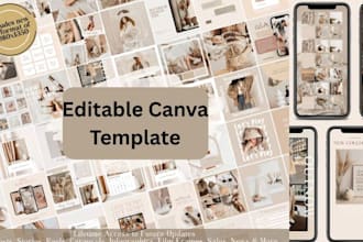design any editable template on canva ebook social media presentation flyer logo